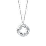 S925 Sterling Silver Loop Necklace Irregular Jewelry Wedding Gift
