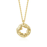 S925 Sterling Silver Loop Necklace Irregular Jewelry Wedding Gift