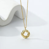 S925 Sterling Silver Loop Necklace Irregular Jewelry Wedding Gift