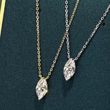 925 Silver Necklace Zircon Olive Diamond Pendant Women Jewelry Gift