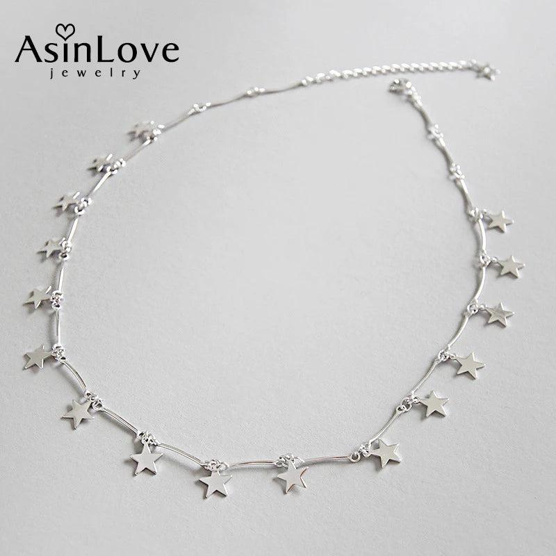 Women's 925 Silver Star Pendant Necklace
