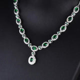 Elegant Oval Gem Necklace for Women, Perfect for Wedding or Party