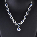 Elegant Oval Gem Necklace for Women, Perfect for Wedding or Party