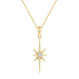 S925 Sterling Silver Sun Necklace with Zircon Jewelry