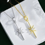 S925 Sterling Silver Sun Necklace with Zircon Jewelry