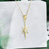 S925 Sterling Silver Sun Necklace with Zircon Jewelry