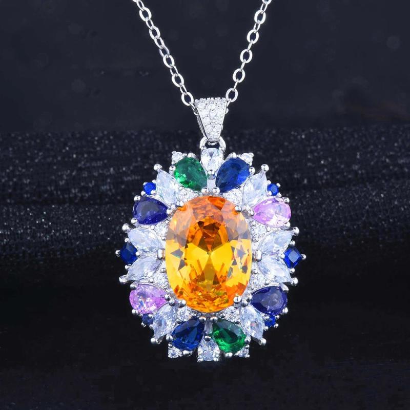 Yellow Diamond Necklace for Women