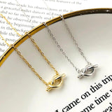 S925 Sterling Silver Knot Necklace Women's Pendant Collar Chain