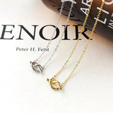 S925 Sterling Silver Knot Necklace Women's Pendant Collar Chain