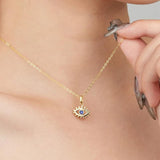 S925 Sterling Silver Devil's Eye Necklace Pendant