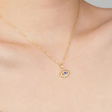 S925 Sterling Silver Devil's Eye Necklace Pendant