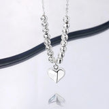 Heart Beads Clavicle Chains Necklace for Women
