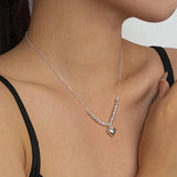 Heart Beads Clavicle Chains Necklace for Women