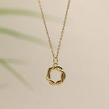 S925 Silver Circle Necklace Twist Pendant Jewelry for Women Girls