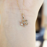 S925 Snowflake Necklace Women Clavicle Chain Pendant