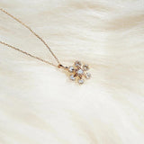 S925 Snowflake Necklace Women Clavicle Chain Pendant