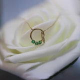 S925 Silver Necklace Women Double Ring Circle Necklaces Pendants