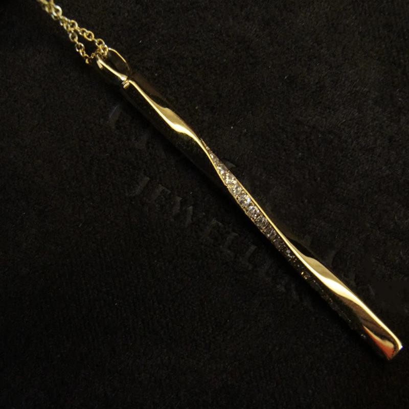 S925 Sterling Silver Twist Necklace Women Necklace Diamond Pendants