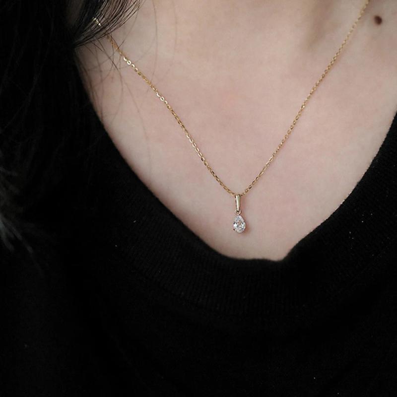 925 Silver Necklace Zircon Diamond Pendant High Carbon Women's Jewelry