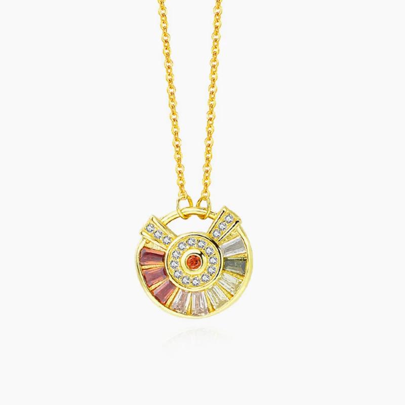 S925 Rainbow Devil's Eye Necklace with Zircon Jewelry