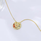S925 Rainbow Devil's Eye Necklace with Zircon Jewelry