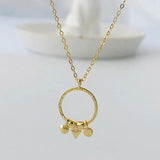 S925 Sterling Silver Circle Necklace Women's Collar Chain