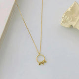 S925 Sterling Silver Circle Necklace Women's Collar Chain