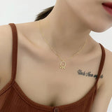 S925 Sterling Silver Circle Necklace Women's Collar Chain