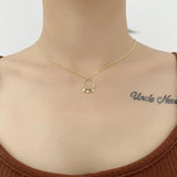 S925 Sterling Silver Circle Necklace Women's Collar Chain