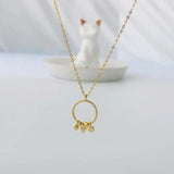 S925 Sterling Silver Circle Necklace Women's Collar Chain