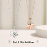 Grid Rose Clover Necklace 925 Silver Fine Jewelry Trefle Pendant Necklace