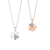 Grid Rose Clover Necklace 925 Silver Fine Jewelry Trefle Pendant Necklace