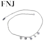 925 Silver Heart Charms Chokers Necklace