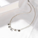 925 Silver Heart Charms Chokers Necklace