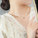 S925 Sterling Silver Pearl Necklaces choker Butterfly Pendants