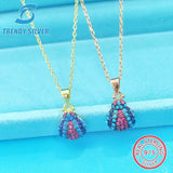 S925 Silver Beetle Collarbone Necklace with Zircon Inlay