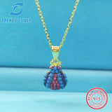 S925 Silver Beetle Collarbone Necklace with Zircon Inlay