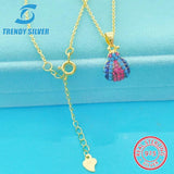 S925 Silver Beetle Collarbone Necklace with Zircon Inlay
