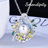 Parrot Necklace Forest Zircon Female Brilliant Jewelry Wedding