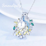 Parrot Necklace Forest Zircon Female Brilliant Jewelry Wedding