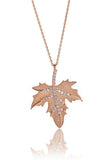 Sycamore Leaves Silver Necklace - Dainty Leaf Necklace