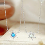 S925 Sterling Silver Opal Necklace for Women