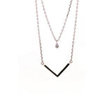 TKJ Silver 925 V Shape Necklace Party