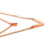 TKJ Silver 925 V Shape Necklace Party