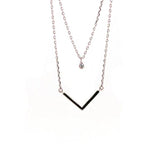 TKJ Silver 925 V Shape Necklace Party