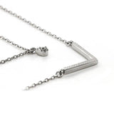 TKJ Silver 925 V Shape Necklace Party