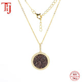 Real 925 Sterling Silver Spinel Necklace for Women