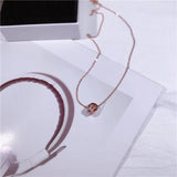 Double Zircon Circles Pendant 925 Sterling Silver Necklace