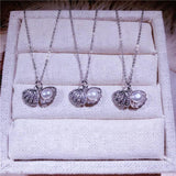 Natural Shell Pendant 925 Sterling Silver Necklace