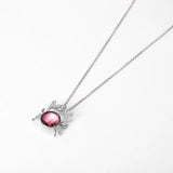 925 Silver Crystal Crab Pendant Lady Necklace